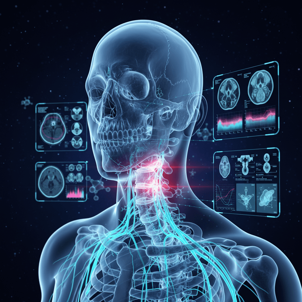 Pain specialist examining a patient's neck at Queens Pain Clinic in Rego Park, NY